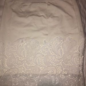 White lace skirt